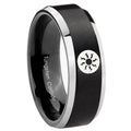 8MM Magic The Gathering Beveled Two Tone Black Tungsten Band