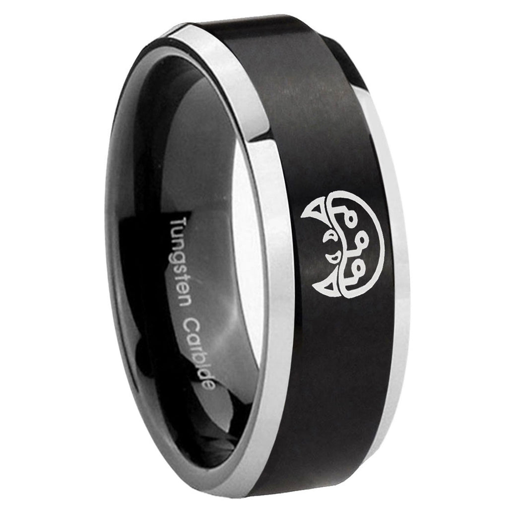 Multiple Fleur Delis Tungsten Carbide Couple Band Set