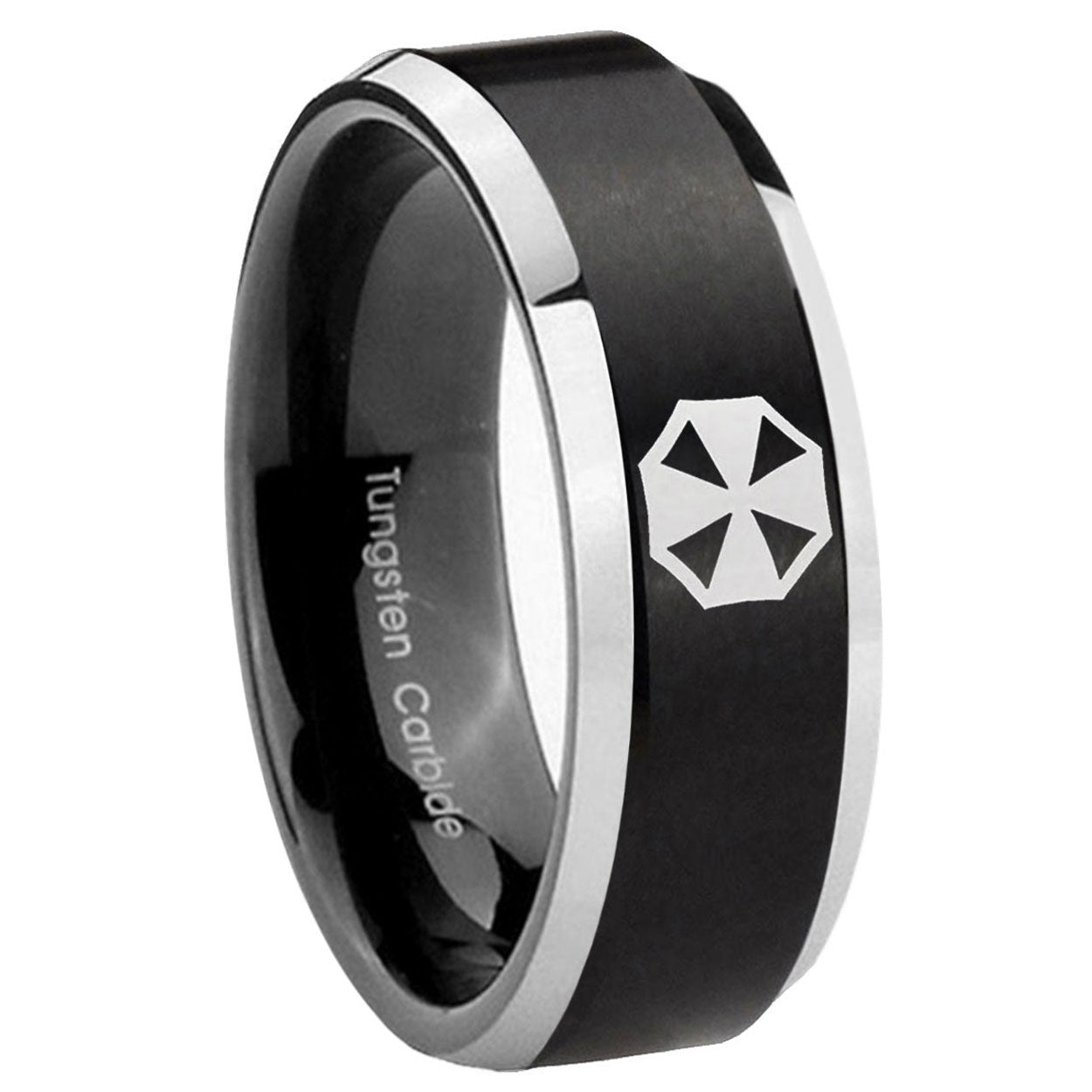 Multiple Fleur-De-Lis Tungsten Carbide Wedding Ring Sets