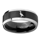10mm-Cormorant-Beveled-Brush-Black-2-Tone-Tungsten-Mens-Ring-Engraved