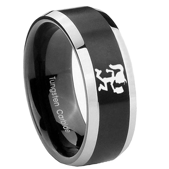 8mm-Hatchet-Woman-Beveled-Edges-Brush-Black-2-Tone-Tungsten-Mens-Bands-Ring