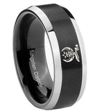 10mm-Masonic-Shriners-Beveled-Brush-Black-2-Tone-Tungsten-Wedding-Band-Ring