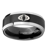 10mm-Cobra-Beveled-Edges-Brush-Black-2-Tone-Tungsten-Carbide-Anniversary-Ring