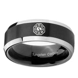 10mm-Lost-Dharma-Beveled-Edges-Brush-Black-2-Tone-Tungsten-Custom-Ring-for-Men