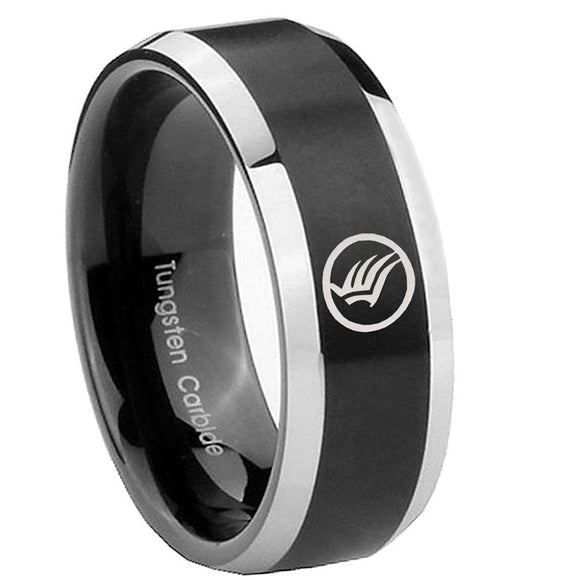 10mm-Beveled-Mass-Effect-Satin-Black-Two-Tone-Tungsten-Carbide-Men's-Ring