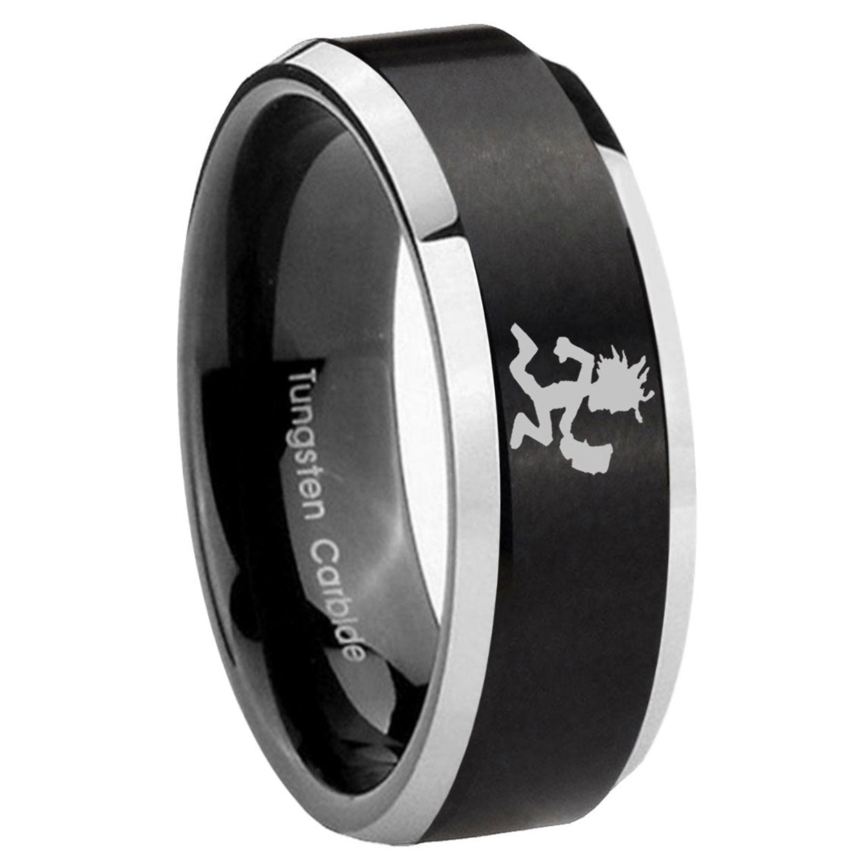 Christian Cross Tungsten Carbide Bridal Set Rings
