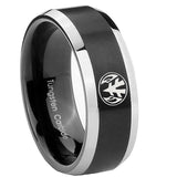 10mm-Love-Power-Rangers-Beveled-Edges-Brush-Black-2-Tone-Tungsten-Rings-for-Men