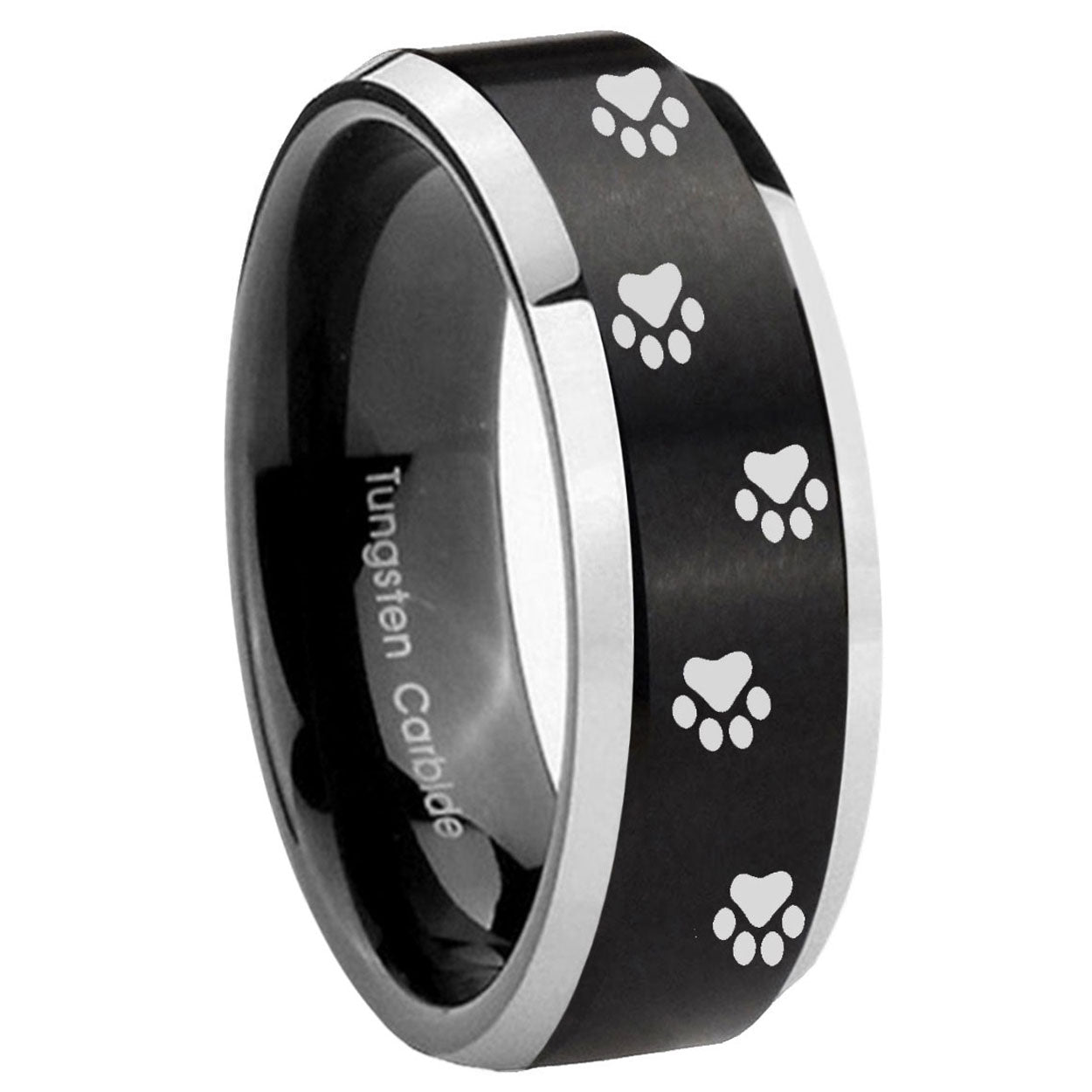 Irish Claddagh Tungsten Carbide Mens Set Ring