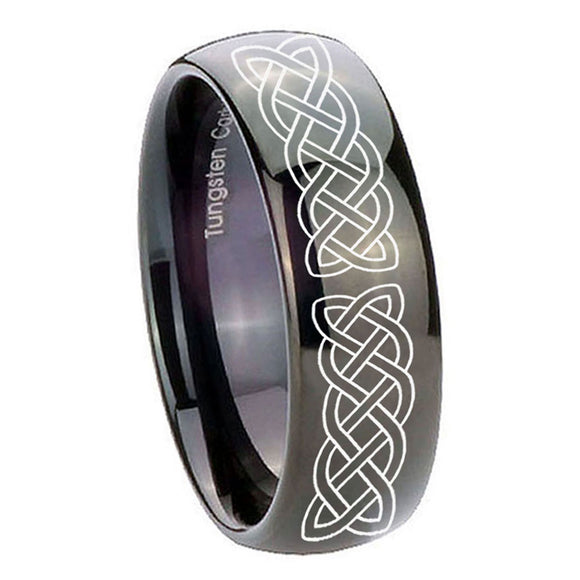 8mm-Celtic-Knot-Dome-Black-Tungsten-Carbide-Wedding-Band-Ring