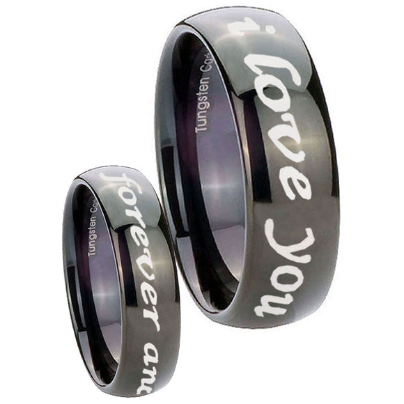 8mm-I-Love-You-Forever-and-ever-Dome-Black-Tungsten-Wedding-Engraving-Ring