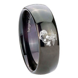 8mm-Marine-Dome-Black-Tungsten-Carbide-Custom-Mens-Ring