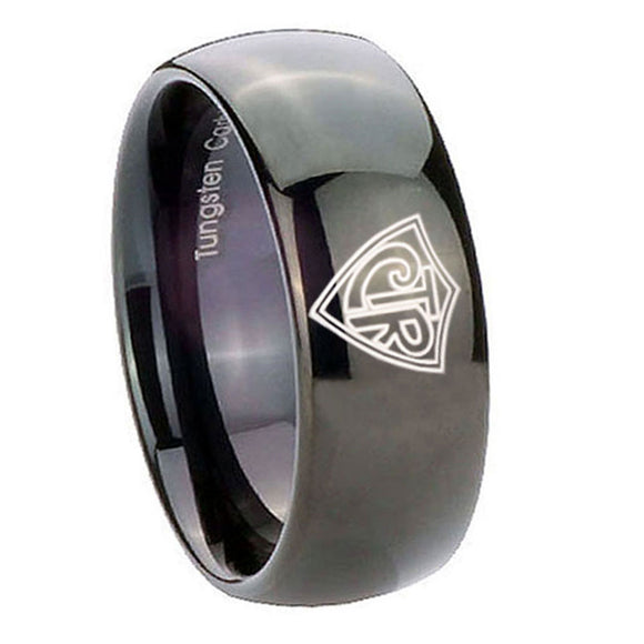 10mm-CTR-Dome-Black-Tungsten-Carbide-Mens-Ring-Engraved