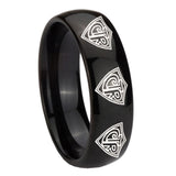 10mm-Multiple-CTR-Dome-Black-Tungsten-Carbide-Anniversary-Ring