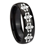 8mm-Multiple-Fleur-De-Lis-Dome-Black-Tungsten-Carbide-Wedding-Band-Ring