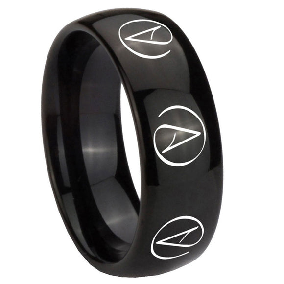 10mm-Atheist-Design-Dome-Black-Tungsten-Carbide-Mens-Promise-Ring