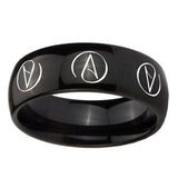8mm-Atheist-Design-Dome-Black-Tungsten-Carbide-Mens-Promise-Ring