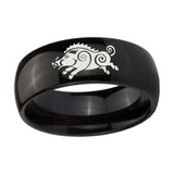 10mm-Wild-Boar-Dome-Black-Tungsten-Carbide-Mens-Anniversary-Ring