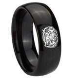 10mm-Masonic-32-Degree-Freemason-Dome-Black-Tungsten-Carbide-Mens-Engagement-Band