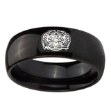 10mm-Masonic-32-Degree-Freemason-Dome-Black-Tungsten-Carbide-Mens-Engagement-Band