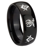 10mm-Masonic-Shriners-Dome-Black-Tungsten-Carbide-Mens-Ring-Personalized