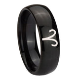10mm-Aries-Zodiac-Dome-Black-Tungsten-Carbide-Anniversary-Ring