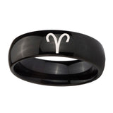 10mm-Aries-Zodiac-Dome-Black-Tungsten-Carbide-Anniversary-Ring