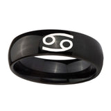 10mm-Cancer-Horoscope-Dome-Black-Tungsten-Carbide-Bands-Ring