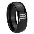 8mm Scorpio Horoscope Dome Black Tungsten Mens Bands Ring