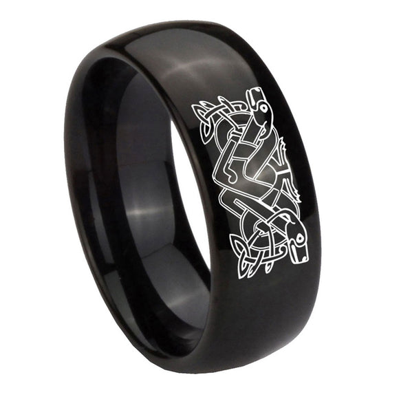 8mm-Celtic-Dog-Dome-Black-Tungsten-Carbide-Mens-Wedding-Band