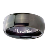 8mm-I-Love-You-Dome-Black-Tungsten-Carbide-Men's-Engagement-Ring