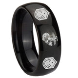 8mm-Marine-Chief-Master-Sergeant--Dome-Black-Tungsten-Carbide-Mens-Bands-Ring