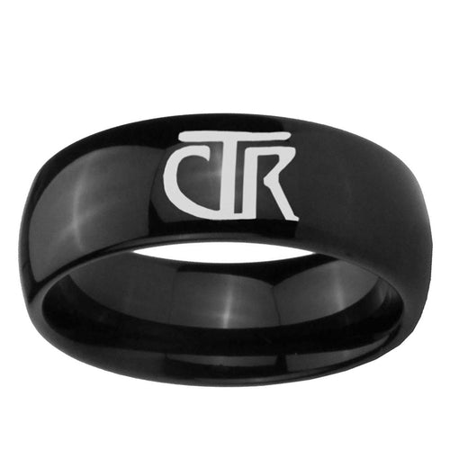 5mm CTR Dome Black Tungsten Carbide Men's Wedding Band