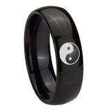 10mm-Yin-Yang-Dome-Black-Tungsten-Carbide-Mens-Ring-Personalized