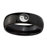 10mm-Yin-Yang-Dome-Black-Tungsten-Carbide-Mens-Ring-Personalized
