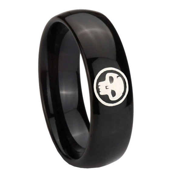 8mm-Skull-Dome-Black-Tungsten-Carbide-Personalized-Ring
