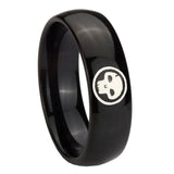 10mm-Skull-Dome-Black-Tungsten-Carbide-Wedding-Band-Ring