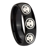 10mm-Multiple-Skull-Dome-Black-Tungsten-Carbide-Engagement-Ring