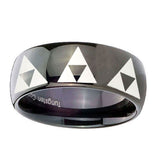 10mm-Multiple-Zelda-Triforce-Dome-Black-Tungsten-Carbide-Wedding-Engraving-Ring