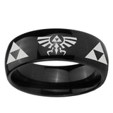 10mm Legend of Zelda Dome Black Tungsten Ring