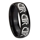 10mm-Multiple-CTR-Dome-Black-Tungsten-Carbide-Mens-Ring-Engraved