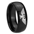 10mm Aquila Dome Black Tungsten Carbide Wedding Band Ring