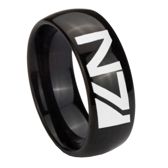 10mm-N7-Design-Dome-Black-Tungsten-Carbide-Mens-Anniversary-Ring