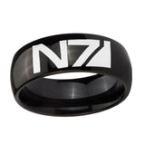 10mm-N7-Design-Dome-Black-Tungsten-Carbide-Mens-Anniversary-Ring