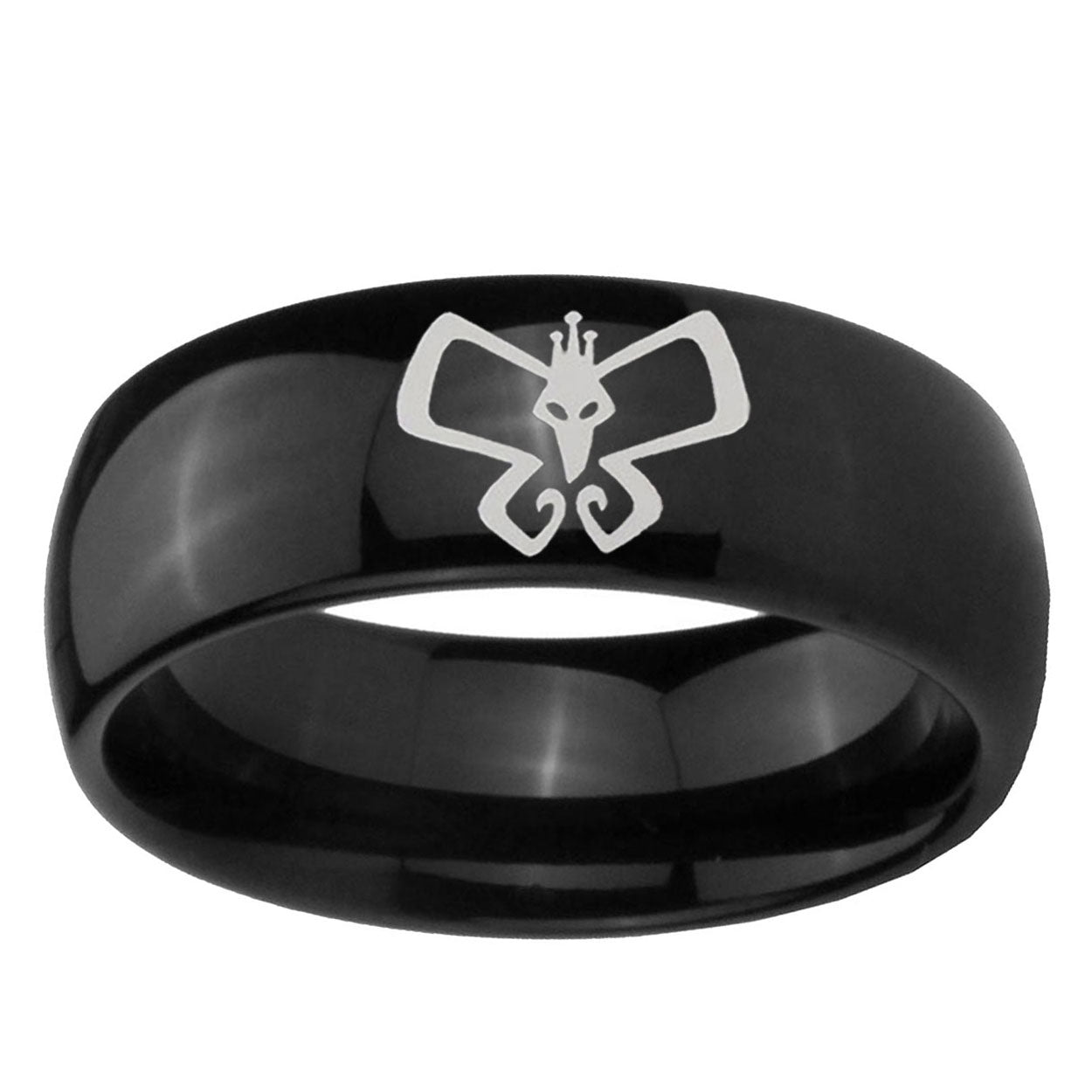 10mm Monarch Dome Black Tungsten Ring
