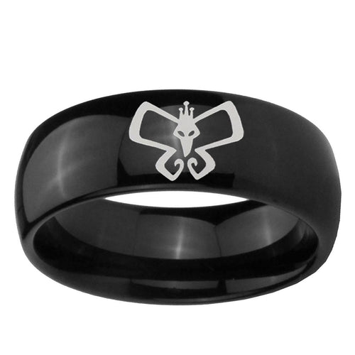 10mm Monarch Dome Black Tungsten Ring