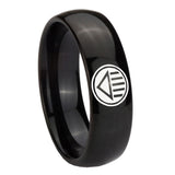 8mm Lantern Corps Dome Polish Black Men's Rings Fashion