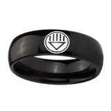 5, 8mm Lantern Corps Dome Polish Black Men's Rings Fashion