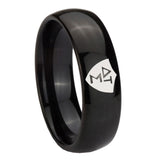 10mm-Greek-CTR-Dome-Black-Tungsten-Carbide-Wedding-Band-Ring