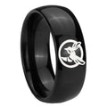 10mm Honey Bee Dome Black Tungsten Carbide Wedding Bands Ring