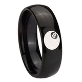10mm-8-Ball-Dome-Black-Tungsten-Carbide-Mens-Wedding-Band
